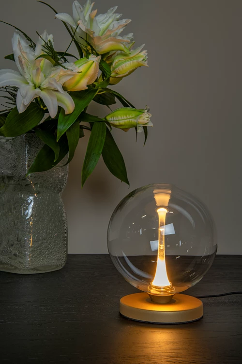 Lucide GISELA - Table lamp - Ø 16 cm - LED Dim. - 1x5W 2700K - Transparant | Premium - atmosphere 1